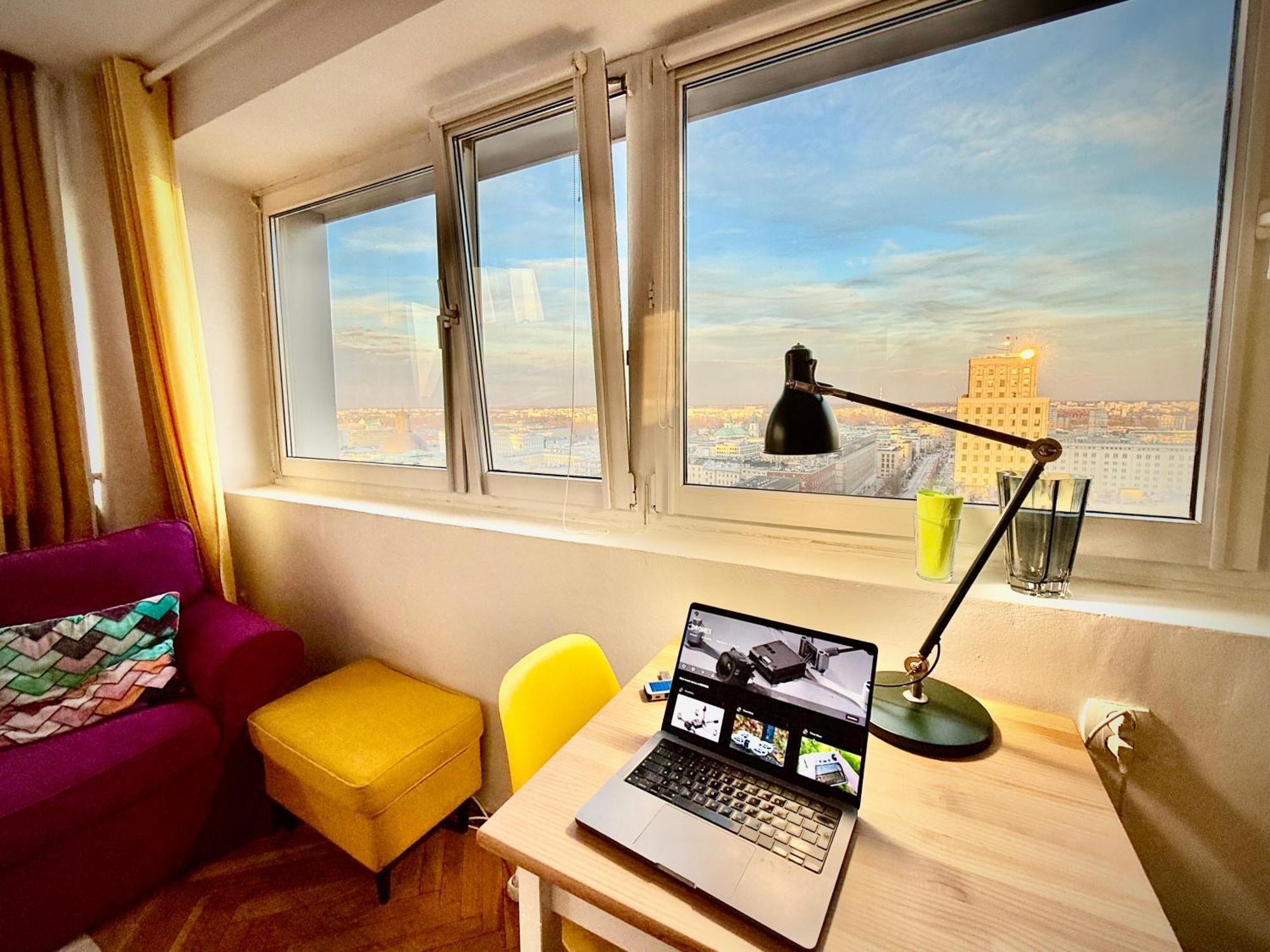 Super Apartment Yellow 2X Metro Fast Wifi 1 Gbs Netflix Panorama Miasta Varšava Exteriér fotografie
