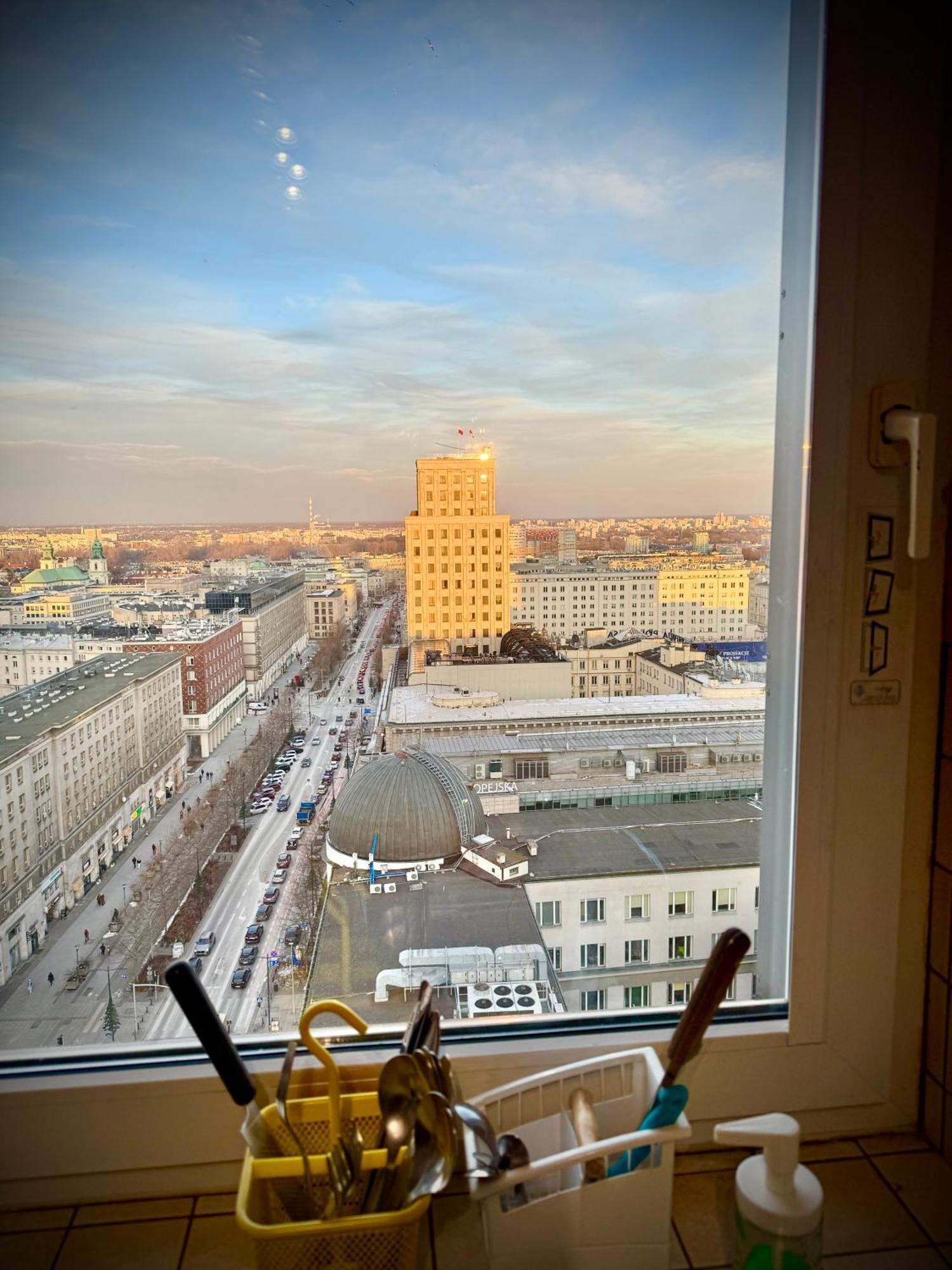 Super Apartment Yellow 2X Metro Fast Wifi 1 Gbs Netflix Panorama Miasta Varšava Exteriér fotografie