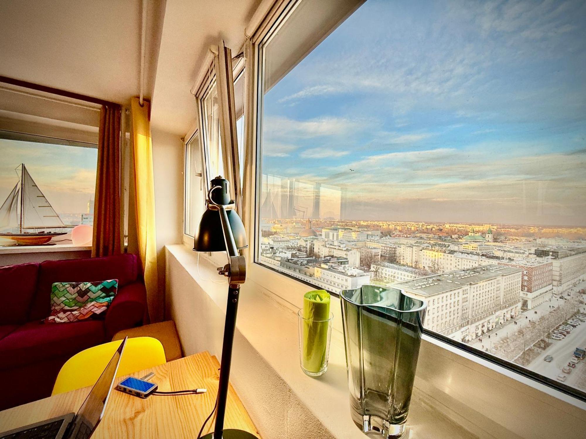 Super Apartment Yellow 2X Metro Fast Wifi 1 Gbs Netflix Panorama Miasta Varšava Exteriér fotografie